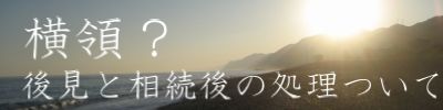 横領？後見と相続後の処理について